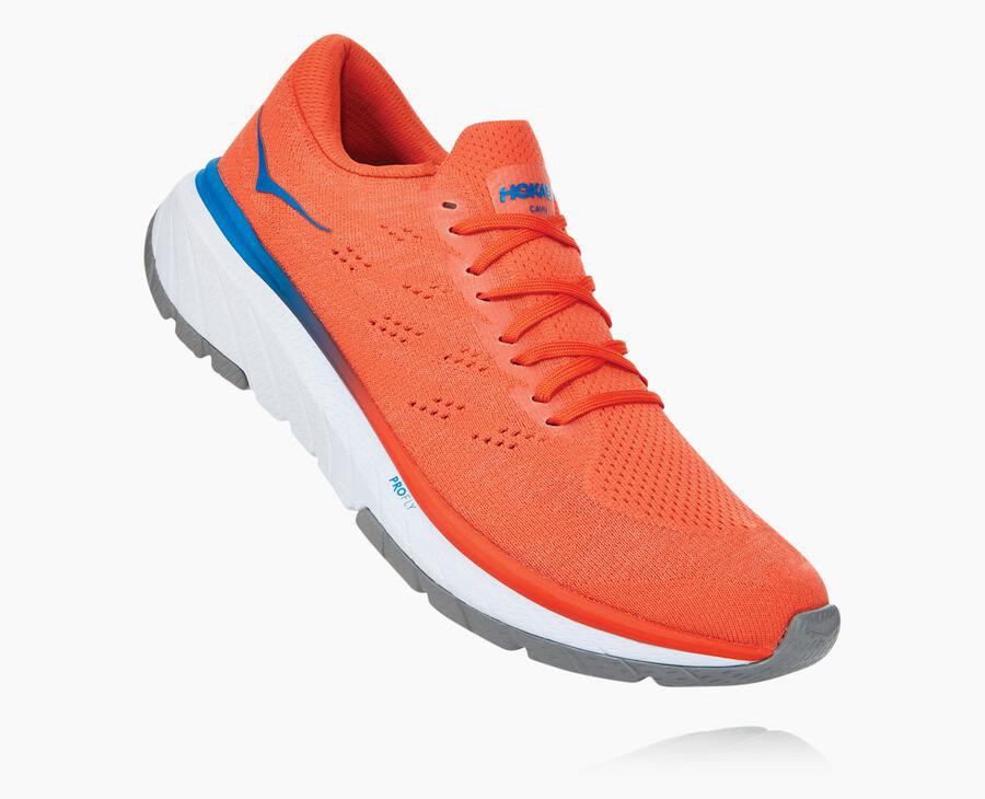 Hoka One One Hardloopschoenen Heren - Cavu 3 - Rood - PQ4081723